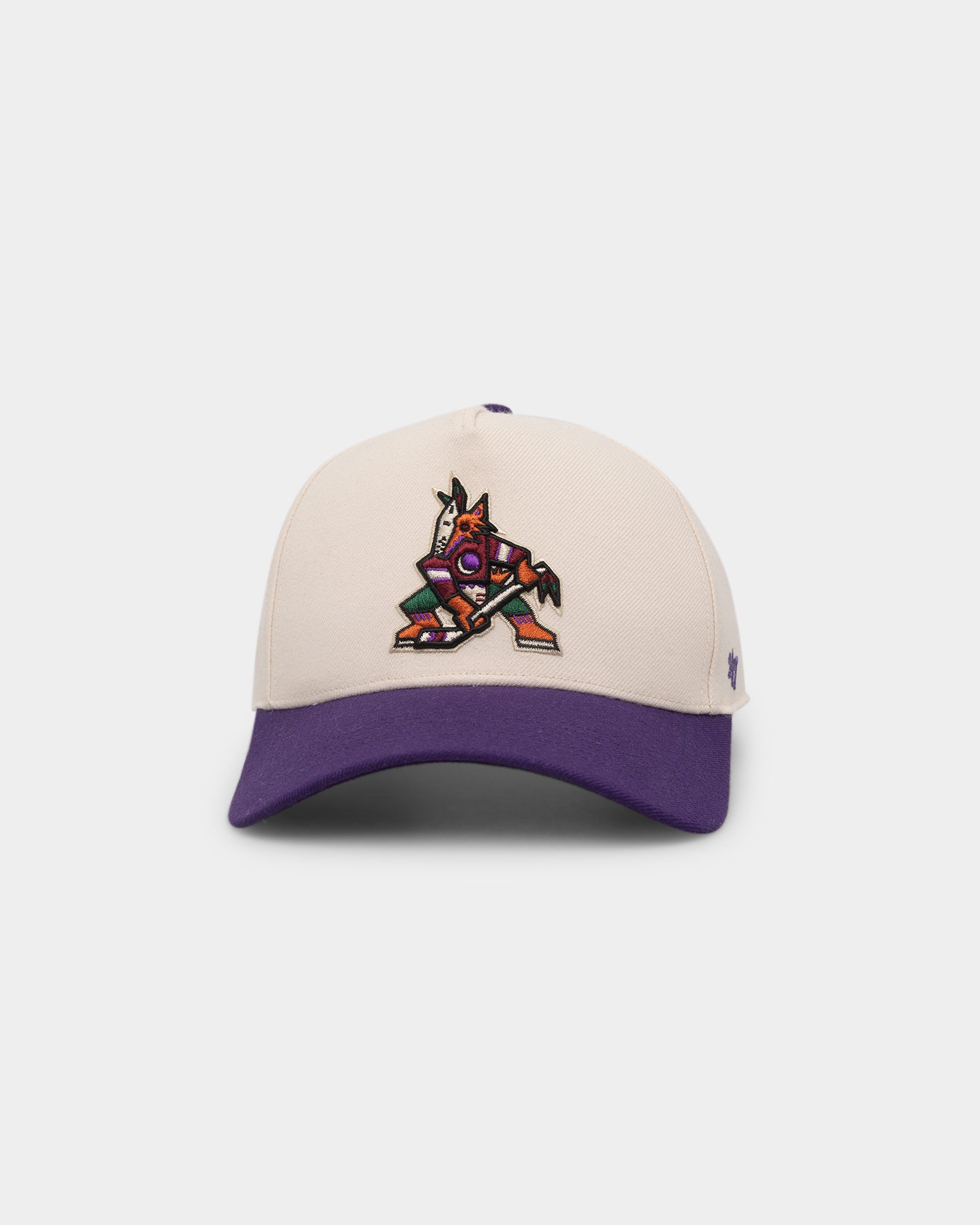 47 Brand Arizona Coyotes 'LA Kings X Arizona Coyotes' 47 MVP DT Snapback Hat - Adjustable Natural/Purple Baseball Cap for Men & Women - Perfect for Sports Fans, Casual Wear & Outdoor Activities