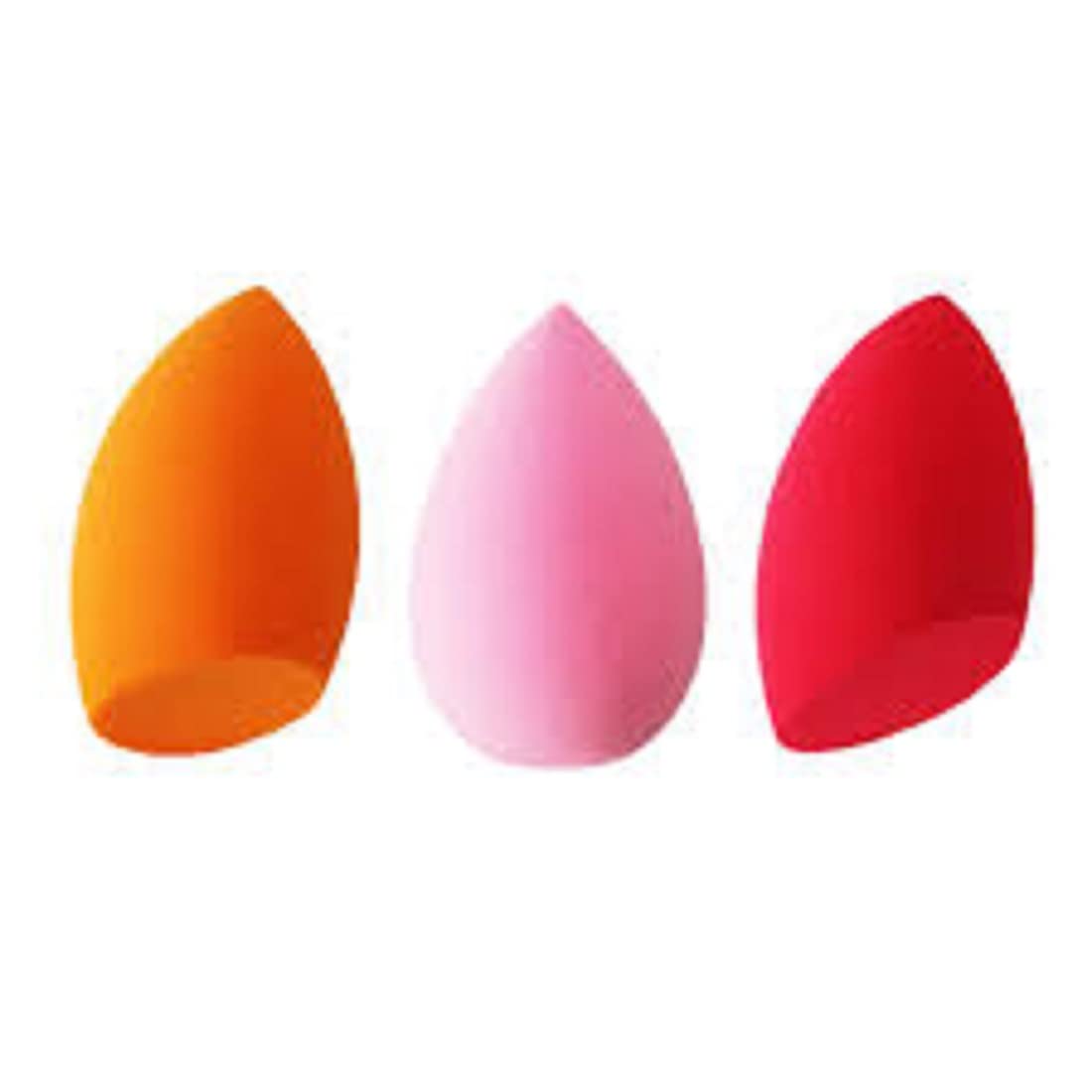 BeautyOfWrath 3-Piece Makeup Sponge Set - Soft Blending Beauty Blender for Flawless Foundation & Concealer Application (Random Colors & Shapes) + Free Hoop Earrings - Perfect for Professional Makeup Artists & Everyday Beauty Routines