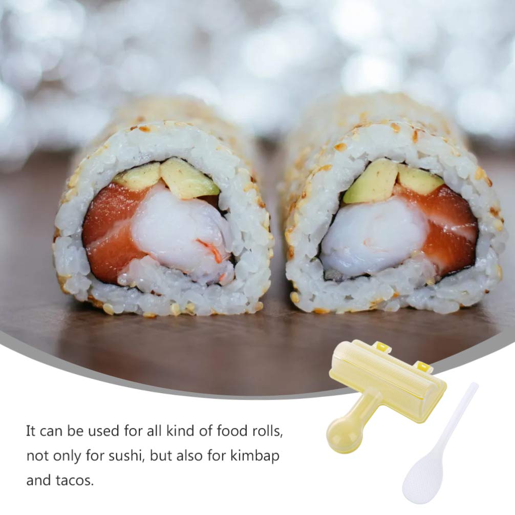 Premium Sushi Mold & Roller Set - Plastic Sushi Maker for Homemade Kimbap, Rice Rolls & Sushi - Easy DIY Sushi Making Tool for Home Chefs & Japanese Cuisine Lovers - Perfect for Parties, Meal Prep & Asian Cooking