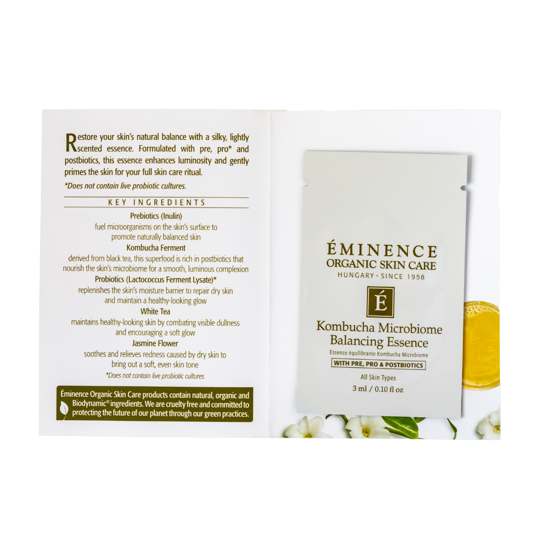 Eminence Organics Kombucha Microbiome Balancing Essence | Organic Facial Serum for Glowing Skin | Perfect for Daily Skincare Routine & Sensitive Skin Care