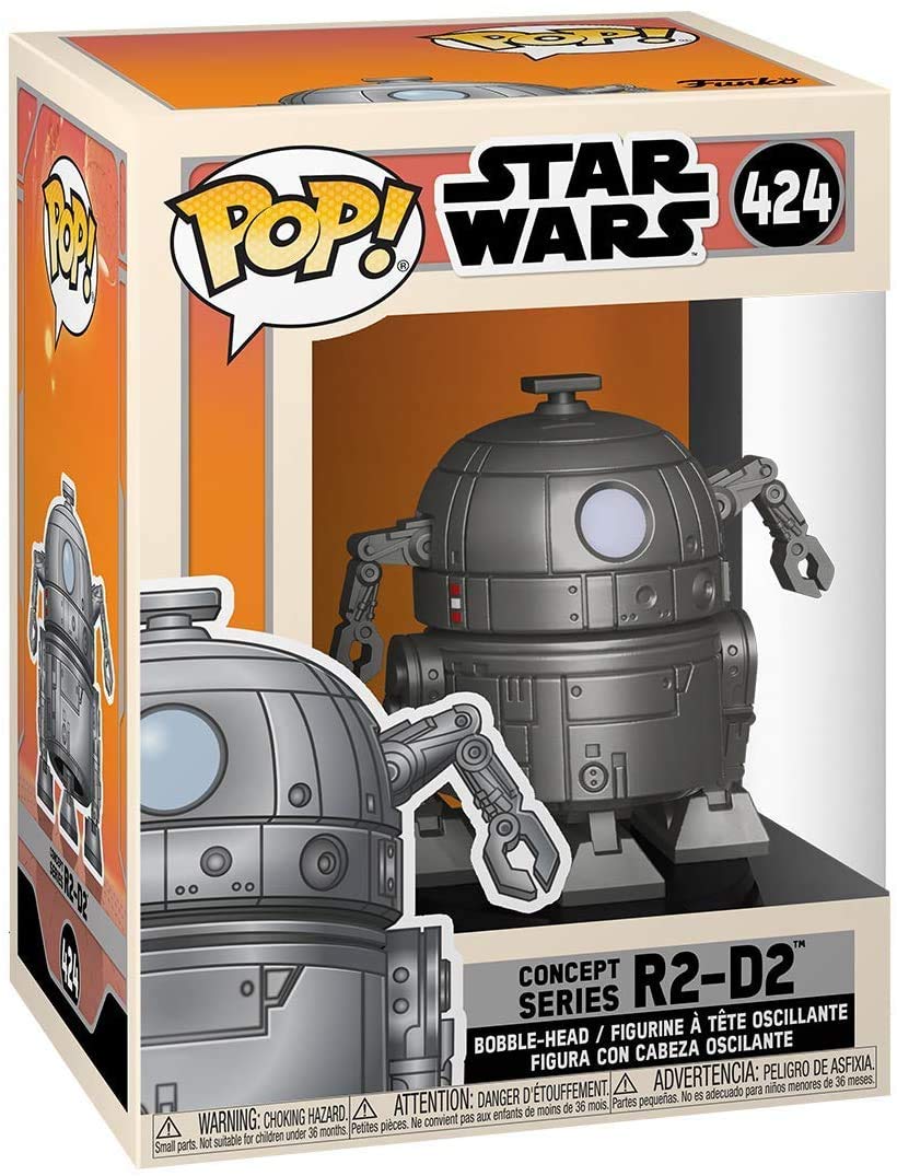 Star Wars R2-D2 Concept Series Pop! Vinyl Figure #424 - Limited Edition Collectible with EcoTEK Pop Protector Case - Perfect for Display, Gifts & Star Wars Fans