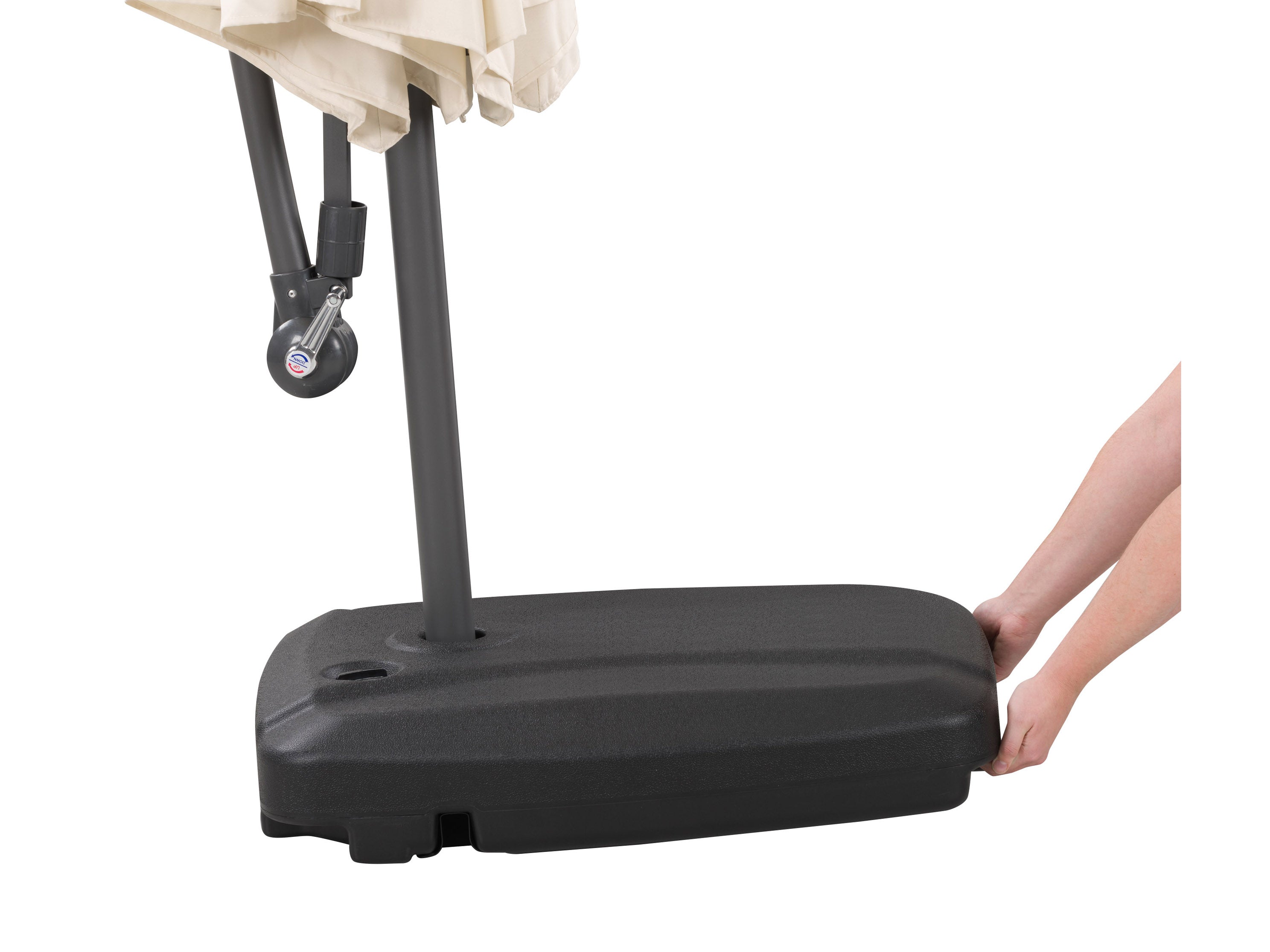 Heavy Duty Wheeled Umbrella Base - Portable Outdoor Patio Umbrella Stand for Garden, Poolside & Deck - Durable & Easy to Move
