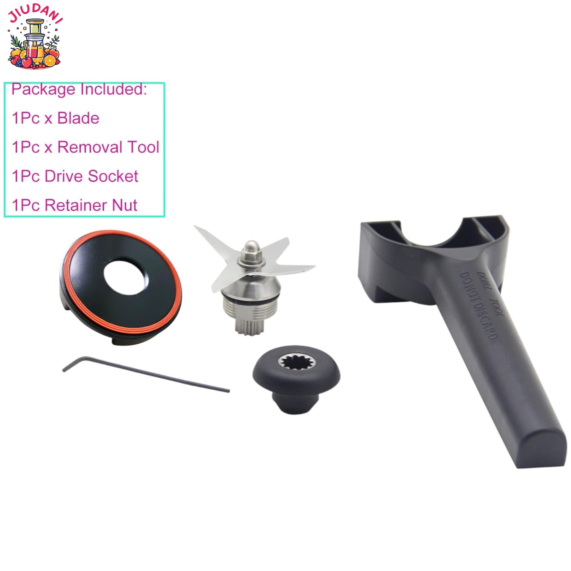 Vitamix 5200 Series Blender Repair Kit - 4 Knife Blades, Wrench, Removal Tool & Drive Socket - Compatible with 32oz, 48oz & 64oz Containers - Perfect for Smoothie Making, Food Processing & Kitchen Appliance Maintenance