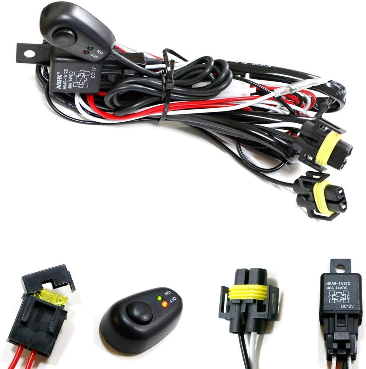 High-Performance Yellow Lens Fog Lights Kit with Bulbs, Bezel Cover & Wiring Harness for 2014-2016 Scion tC - Enhanced Visibility for Night Driving & Foggy Conditions