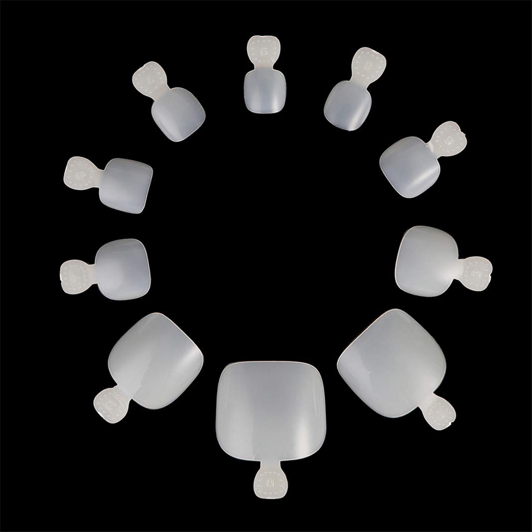 500pcs Full Cover Acrylic Nail Tips - 10 Sizes False Nail Extensions for Professional Salon & Home DIY - Natural Nail Art Supplies for Manicures, Parties & Special Occasions