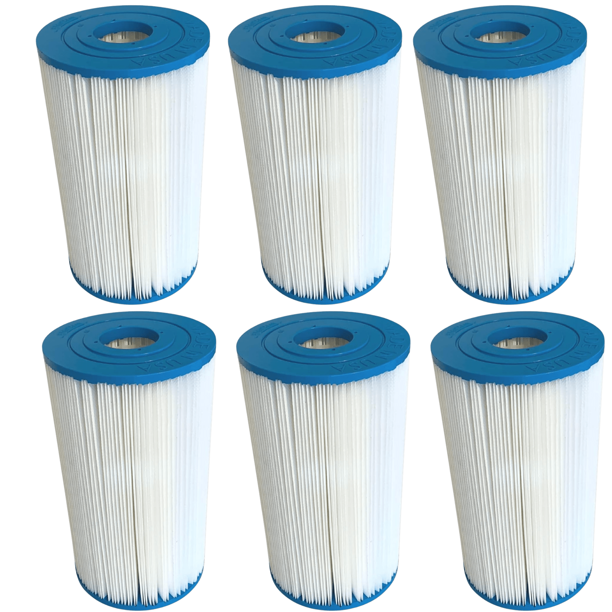 Premium 30 Sq. Ft. Hot Tub Filter Cartridge (6 Pack) - Compatible with Watkins 30, Pleatco PWK30, Unicel C-6430 & Filbur FC-3915 | Spa Filter Replacement for Clean Water & Relaxing Soaks