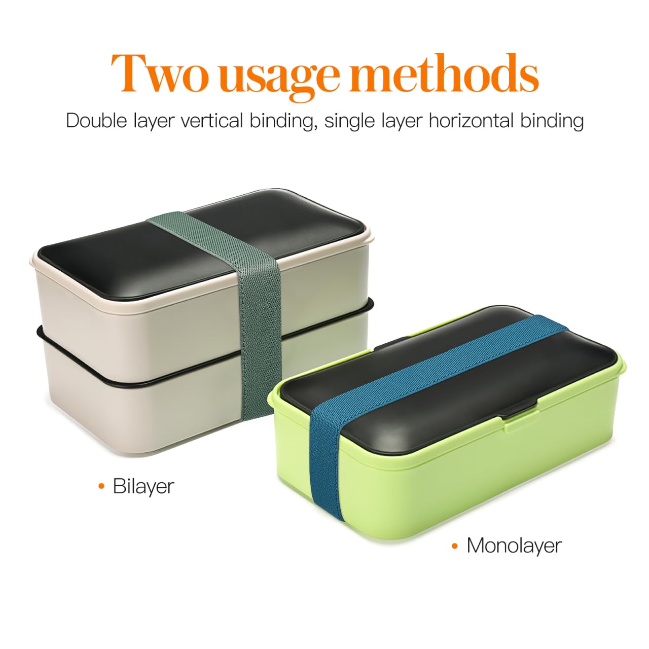 DOITOOL 4-Pack Reusable Nylon Lunch Box Straps - Secure Food Containers for Travel, Picnics & Meal Prep - Elastic Bands for Tightly Wrapping Lunch Boxes & Food Storage Containers