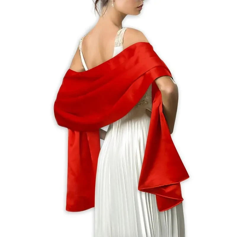 19 Colors Elegant Long Formal Wedding Shawl for Women - Soft Evening Bridal Wrap Scarf - Perfect for Weddings, Parties & Special Occasions