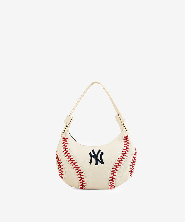 MLB New York Yankees Hobo Bag for Women - Stylish Crossbody Shoulder Purse - Perfect for Baseball Games, Travel & Everyday Use