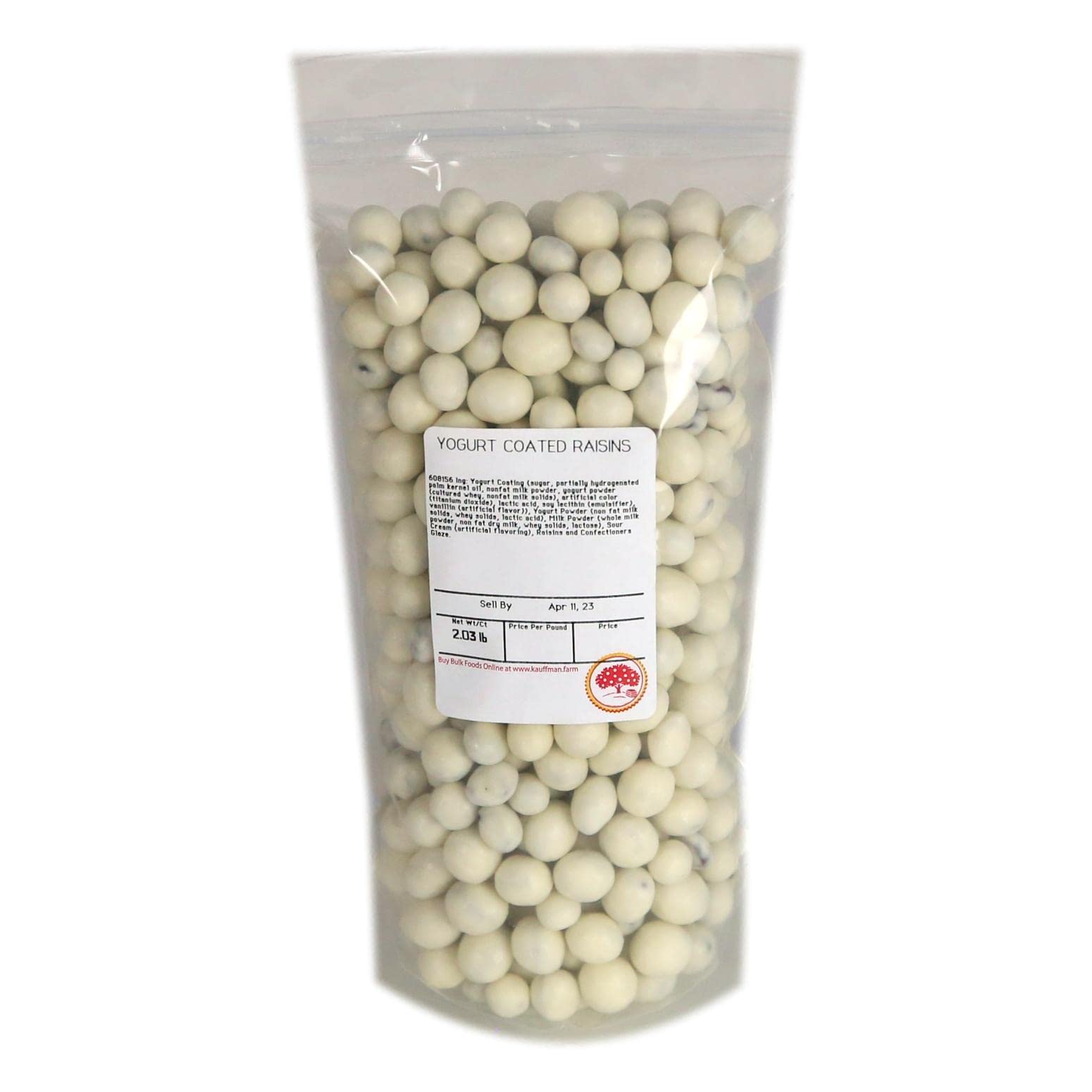 Kauffman Orchards Yogurt Covered Raisins - 2 Lb Bulk Bag | Healthy Snack for Kids, Office, Hiking & Movie Nights | Gluten-Free Yogurt Coated Raisins Candy