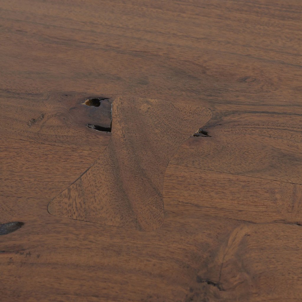 Organic Forge Solid Walnut Dining Table – Handcrafted Wooden Farmhouse Table for Kitchen, Dining Room & Rustic Home Decor