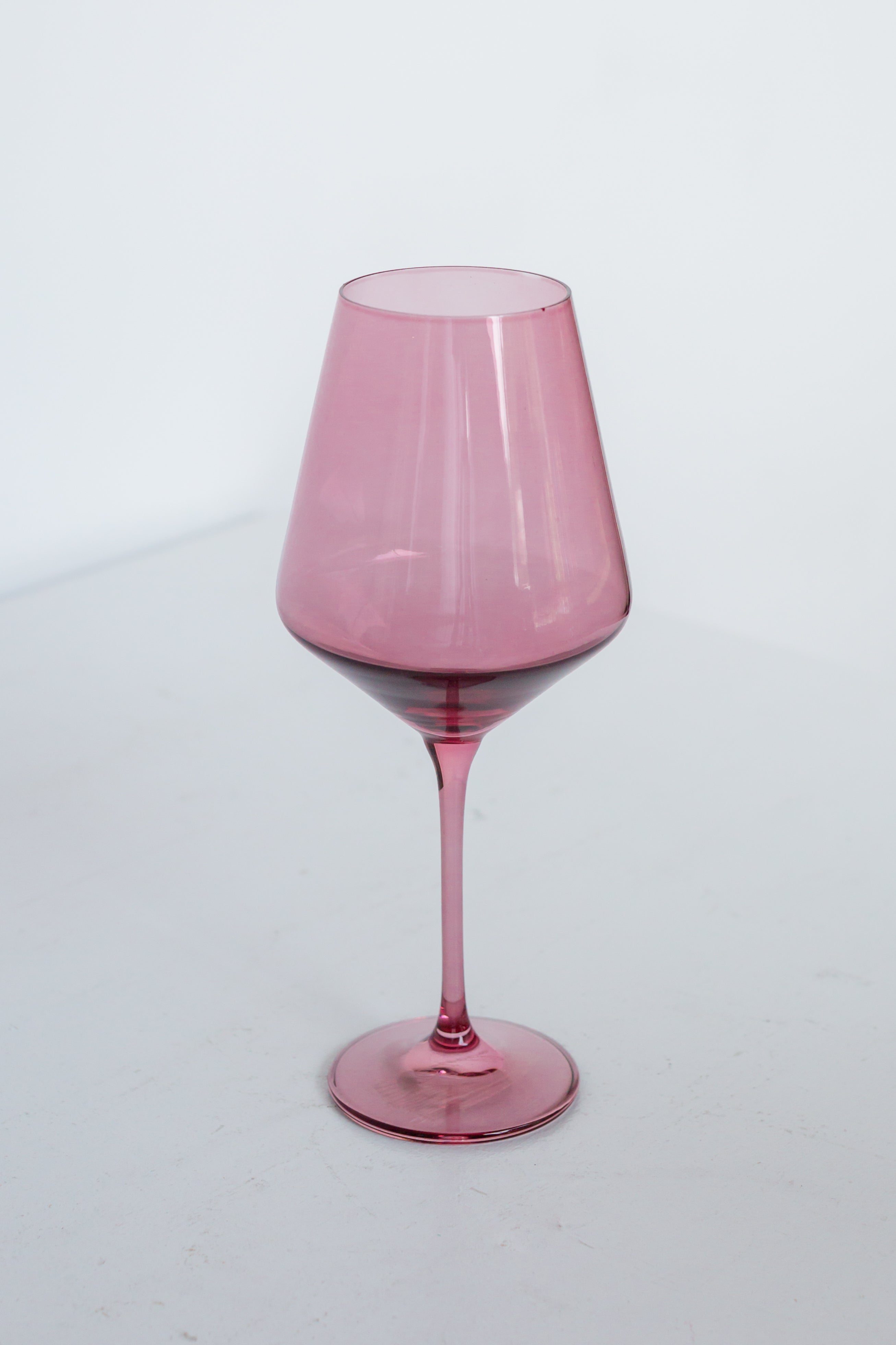 Estelle Colored Wine Glasses Set of 6 - Rose Pink Stemware for Red & White Wine, Elegant Dinner Parties & Romantic Date Nights