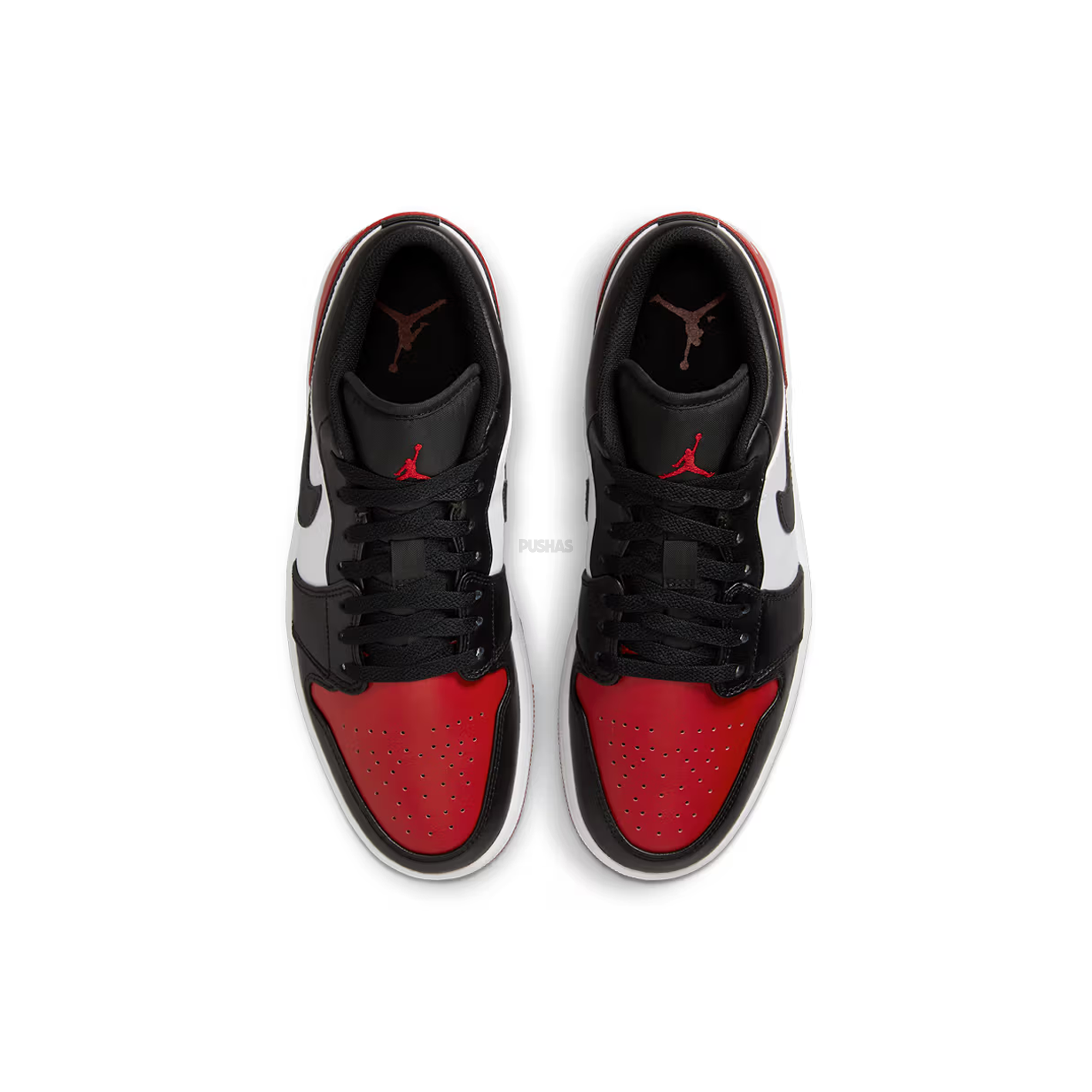 Air Jordan 1 Low 'Bred Toe 2.0' Sneakers (2023) - Men's Basketball Shoes for Casual Wear & Street Style