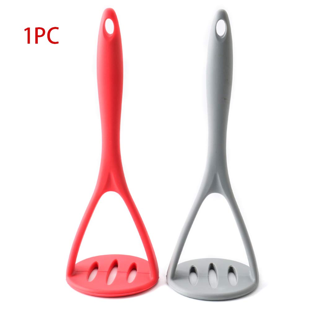 Premium Silicone Potato Masher & Ricer - Heavy Duty Kitchen Tool for Mashing Potatoes, Vegetables & Fruits - Ideal for Baby Food, Purees & Smoothies - Perfect for Home Cooking & Meal Prep