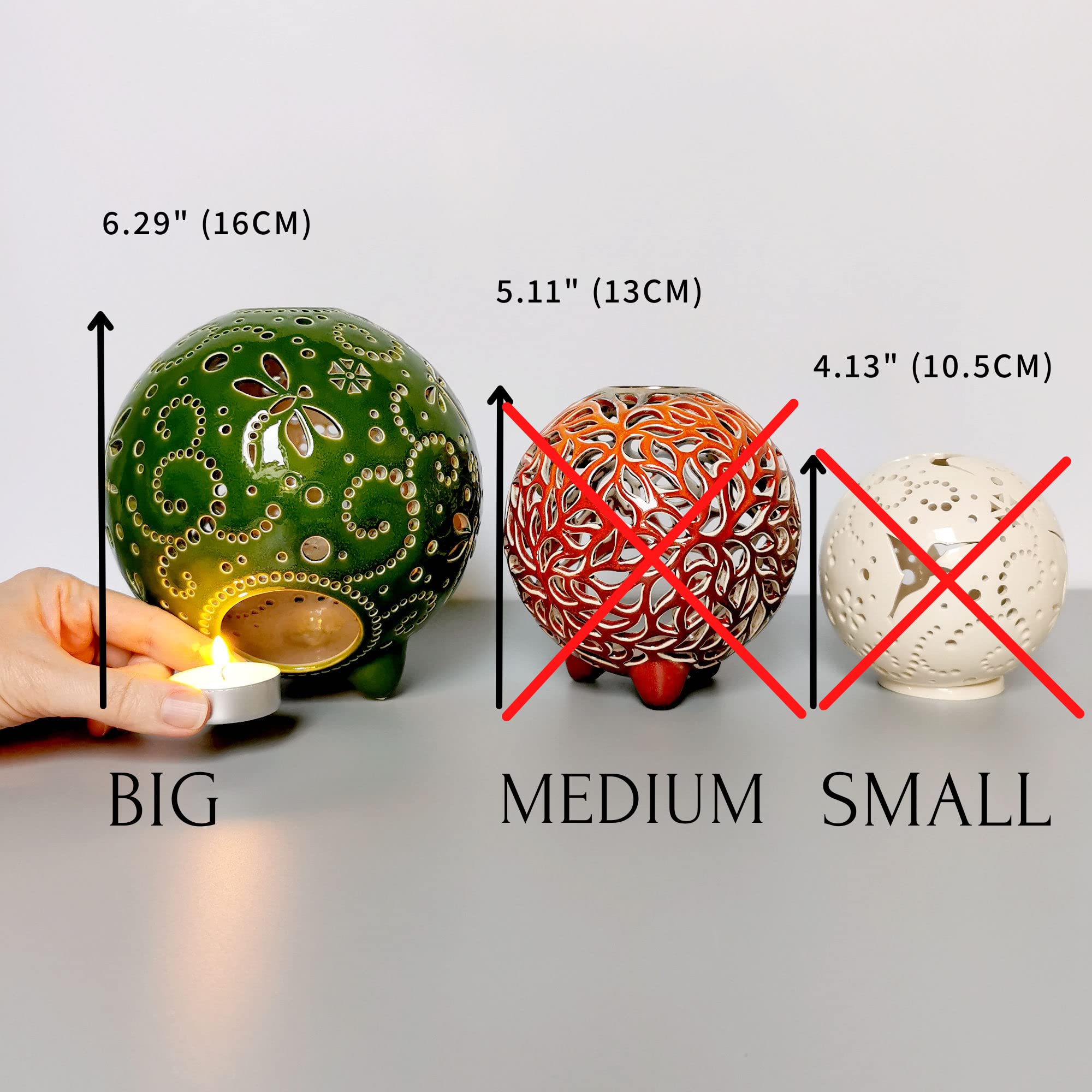 Scandinavian Style Gray Ceramic Candle Holder - Handmade Tealight Lantern for Nordic Home Decor | Perfect for Cozy Living Room, Bedroom & Wedding Centerpiece Decorations