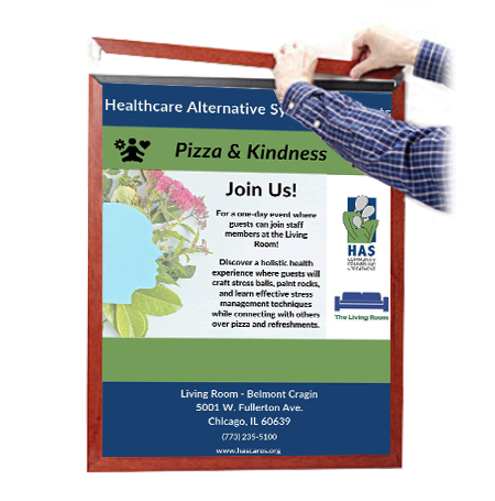 10x12 Wooden Frame Top Load Poster Display Sign Holder - Perfect for Retail Stores, Restaurants, and Events