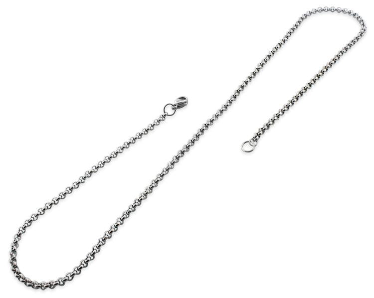 Stainless Steel Rollo Chain Necklace 3MM - Durable & Hypoallergenic Jewelry for Men & Women - Perfect for Everyday Wear, Layering & Gifts