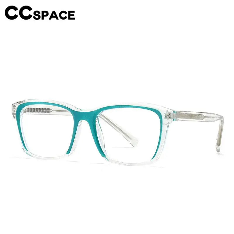 CCspace Unisex Full Rim Square Plastic Eyeglasses 56841 - Stylish & Lightweight Frames for Men & Women - Perfect for Reading, Work & Everyday Wear