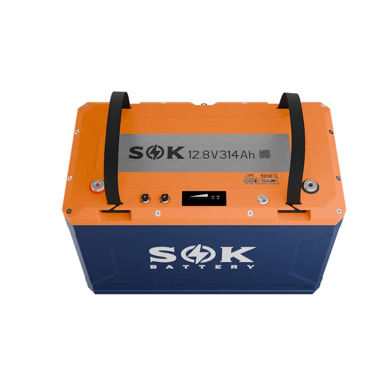 SOK 314Ah 12V LiFePO4 Deep Cycle Battery | 3.7kWh Solar Power Storage with Bluetooth Monitoring & Built-In Heater | Victron CANBus Compatible | Model SK12V314 | 4000-8000 Cycles | 7-Year Warranty | Perfect for RV, Marine, Off-Grid & Solar Energy Systems