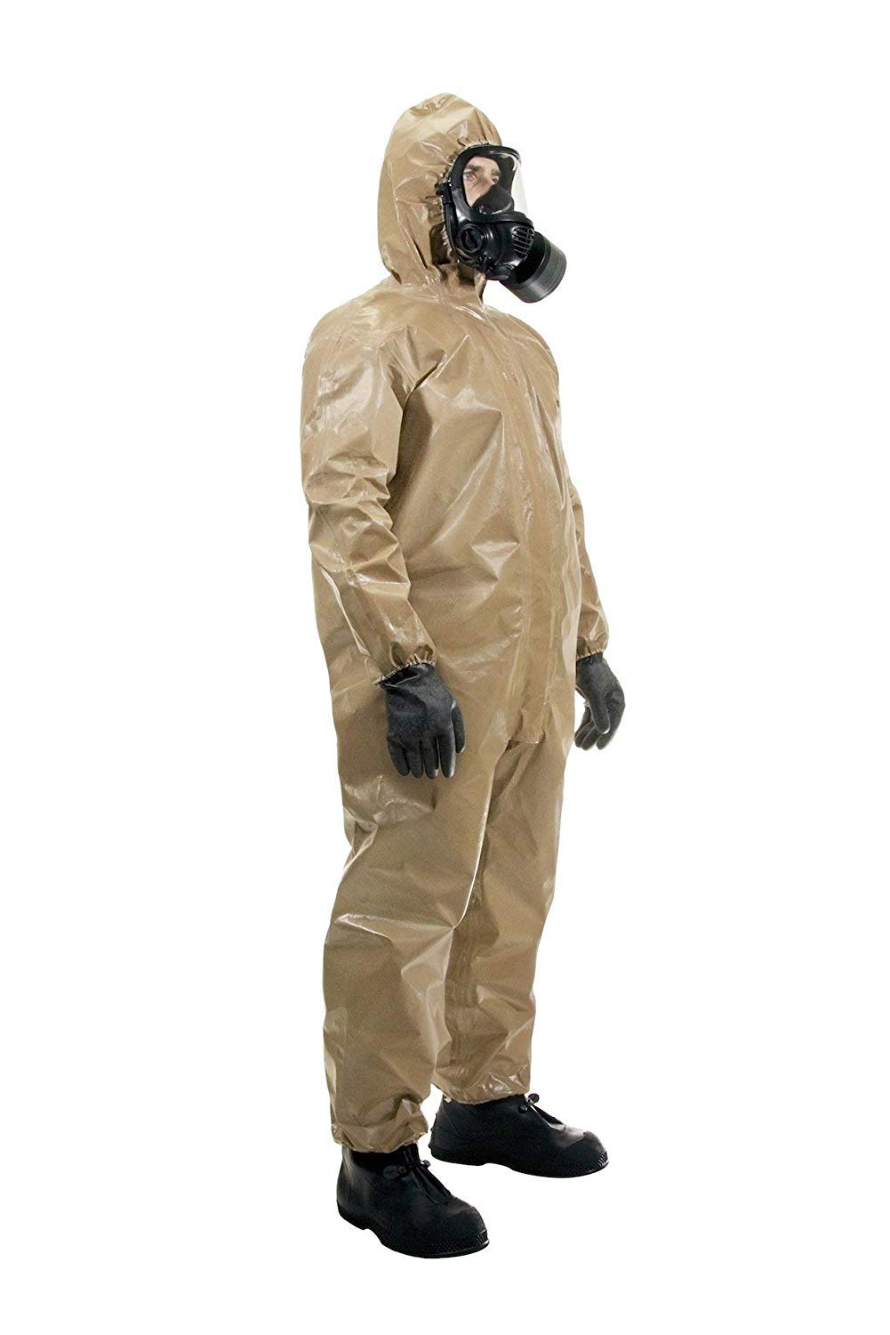 MIRA SAFETY Disposable Protective Coverall with Hood & Elastic Cuffs - Full Body Chemical & Biological Protection for Hazmat, Medical & Industrial Use