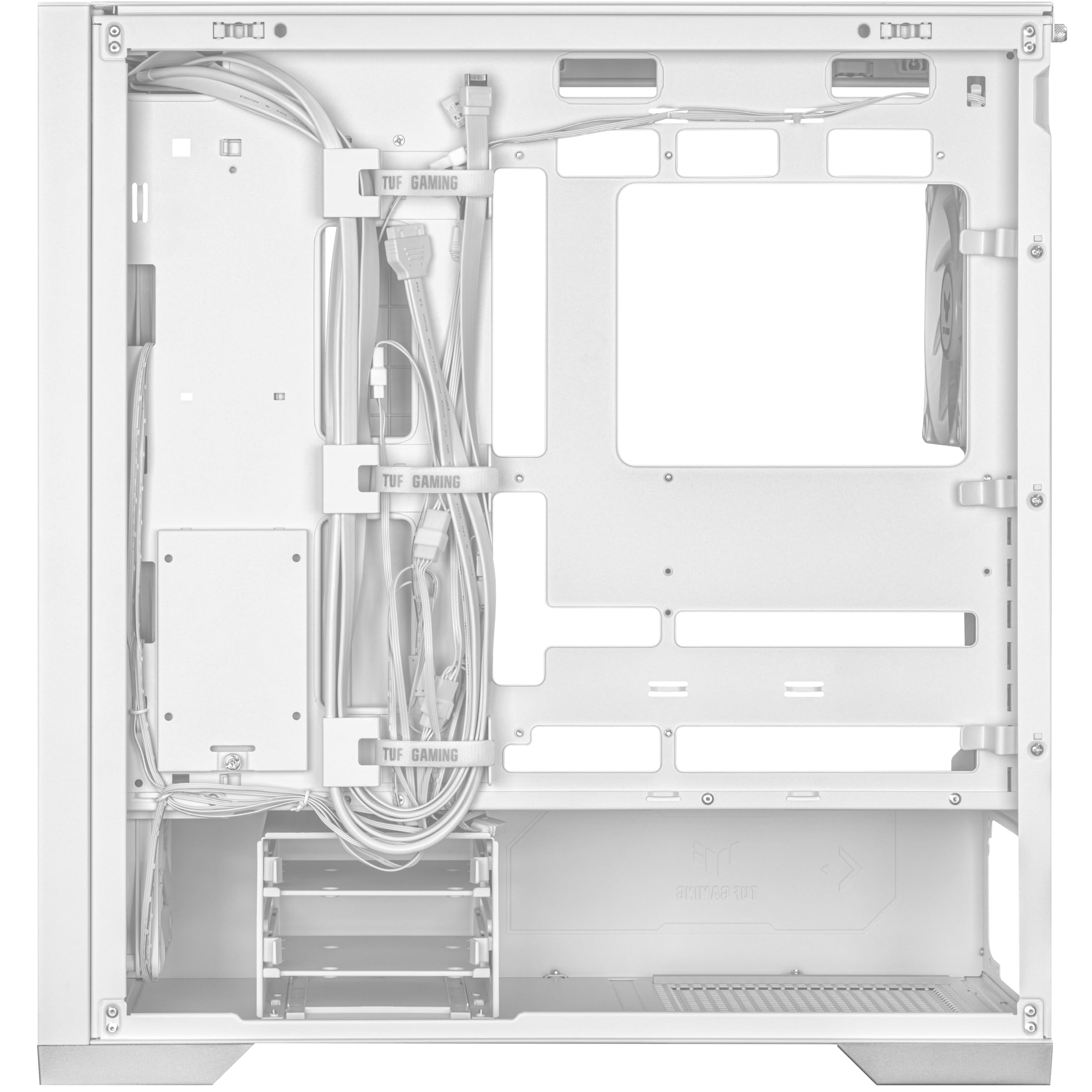 ASUS TUF Gaming GT302 ARGB White Edition ATX Mid-Tower PC Case - 4x 140mm ARGB Fans for Optimal Airflow & Cooling, Interchangeable & Detachable Panels, Hidden-Connector MB Support - Perfect for Gaming Rigs & High-Performance PC Builds