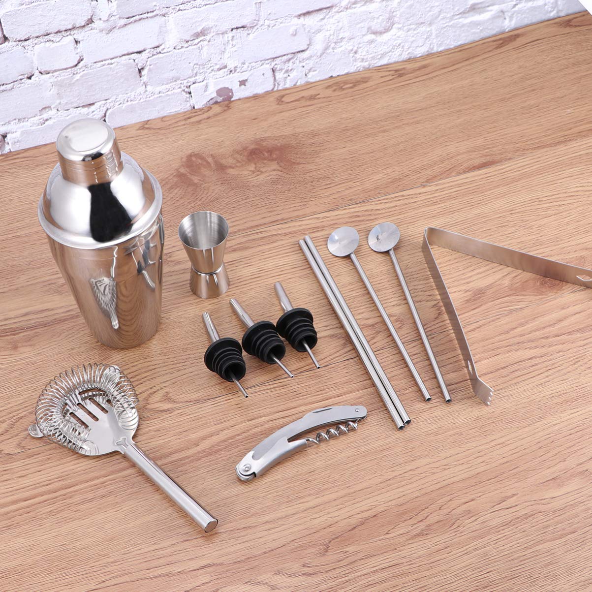 IMIKEYA Stainless Steel Cocktail Making Kit - Professional Bartender Tools Set with Bamboo Shaker for Home Bars, Parties & Mixology | Includes Electrical & Wood Tools for Perfect Drinks