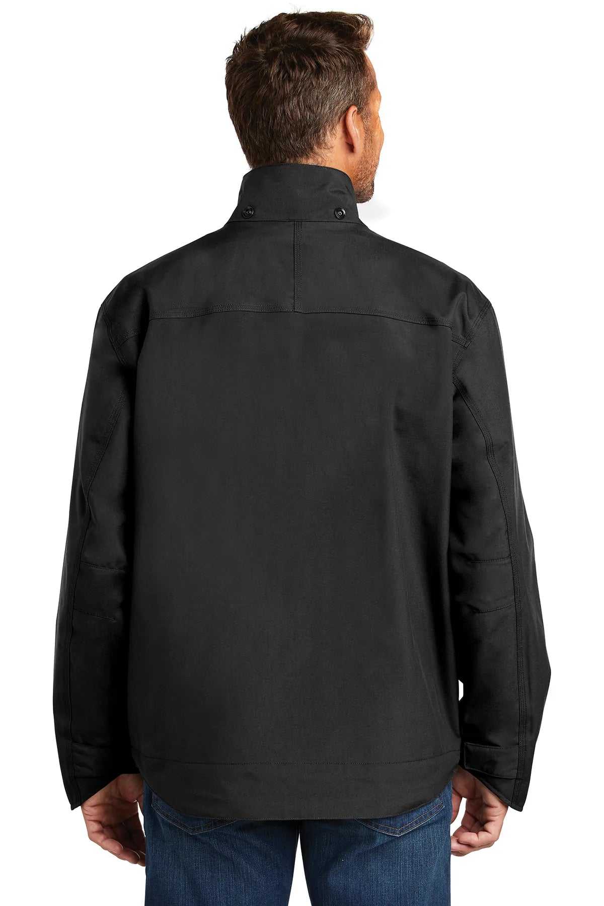 Carhartt Shoreline Brandet Jacket for Men & Women - Waterproof Windbreaker with Hood, Lightweight Outdoor Work Jacket - Perfect for Hiking, Camping & Construction Work (Black)