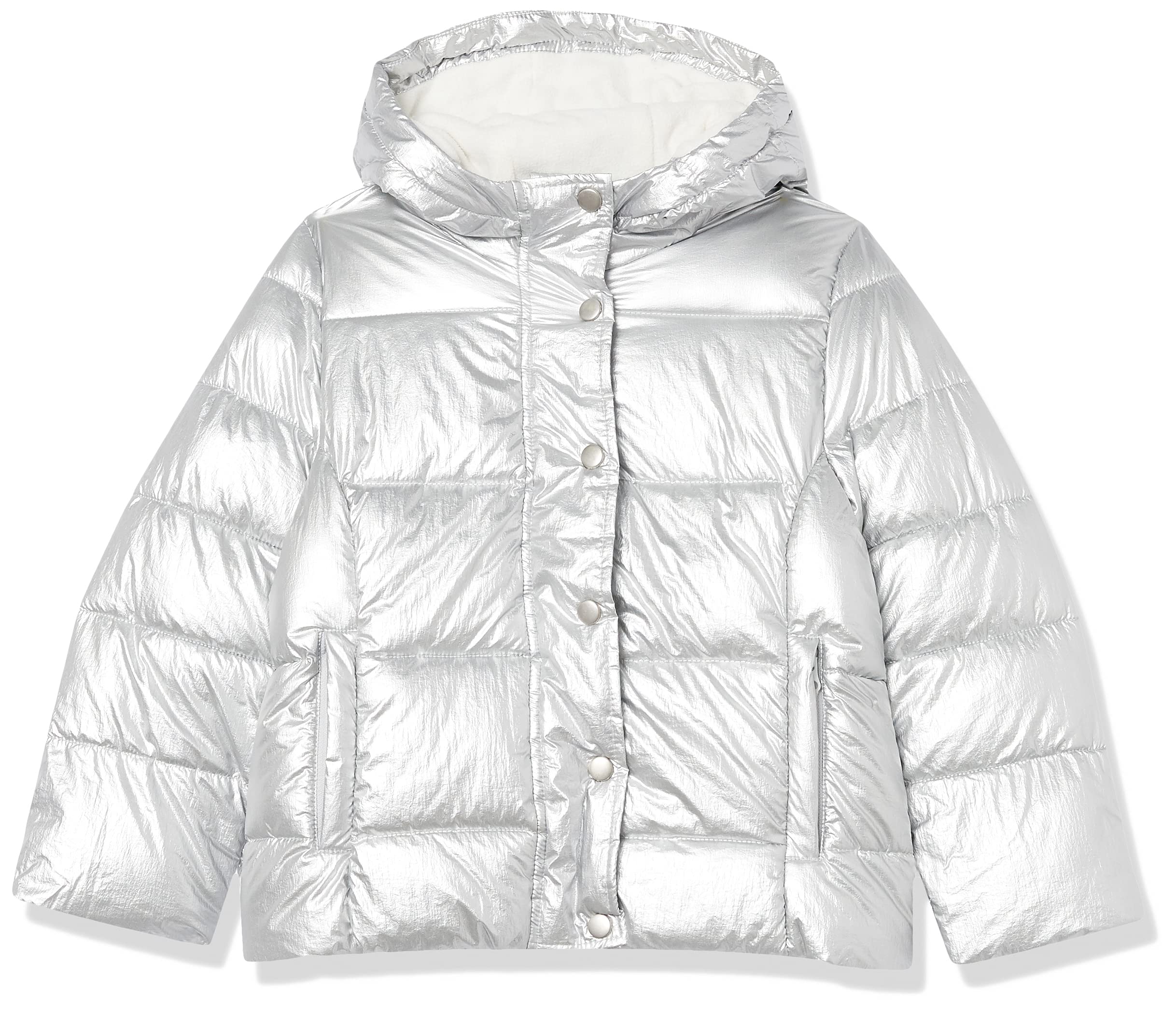 Amazon Essentials Girls & Toddlers' Heavyweight Hooded Puffer Jacket - Warm Winter Coat for Outdoor Play, School & Cold Weather Activities
