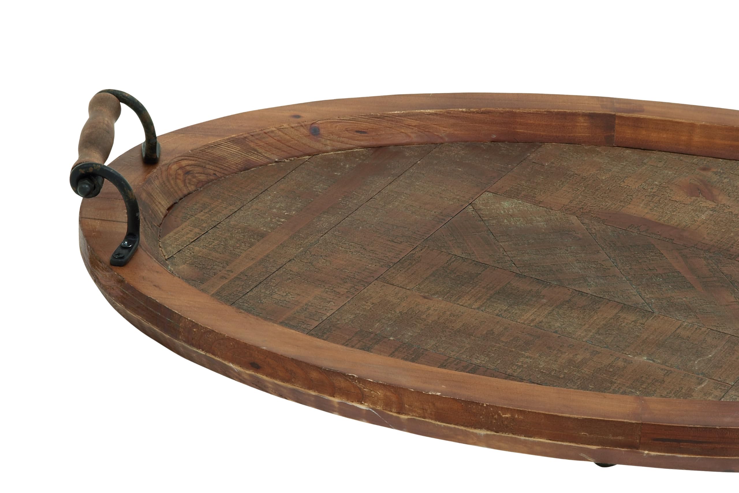 Deco 79 Large Wooden Ottoman Serving Tray - 29