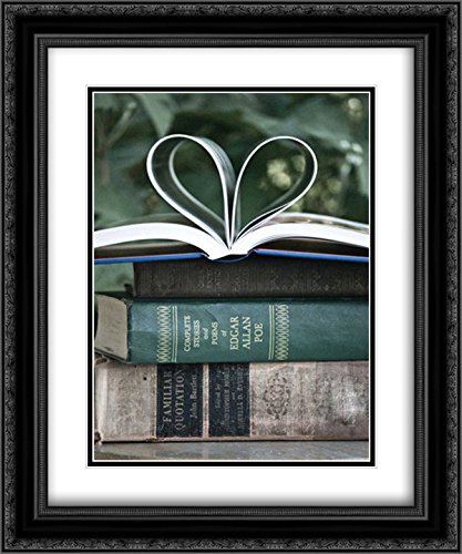 Guinn, Katie 15x17 Black Ornate Framed Museum Art Print - Love Books I - Vintage Book Lover Gift, Home Library Decor, Reading Room Wall Art for Bookworms & Literature Enthusiasts