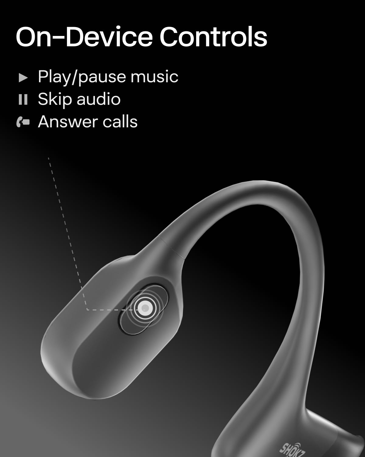 SHOKZ OpenRun Mini (AfterShokz Aeropex Mini) - Lightweight Bone Conduction Open-Ear Bluetooth Headphones for Running, Cycling & Workouts - IP67 Waterproof Wireless Sport Earbuds with Built-in Mic & Headband - Perfect for Gym, Jogging & Outdoor Activities