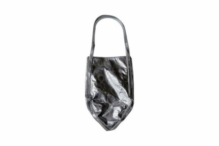Stylish Metallic Silver Papaya Bag - Trendy Crossbody Purse for Women, Perfect for Parties, Travel & Everyday Use