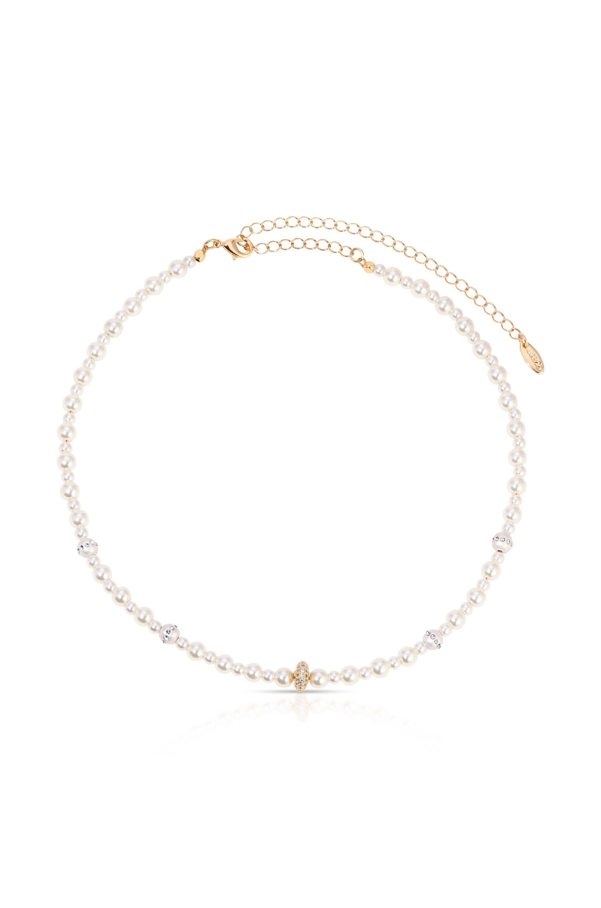 Pearl Necklace Set with Double Sparkle Beads - Elegant Jewelry for Women, Perfect for Weddings, Parties & Special Occasions