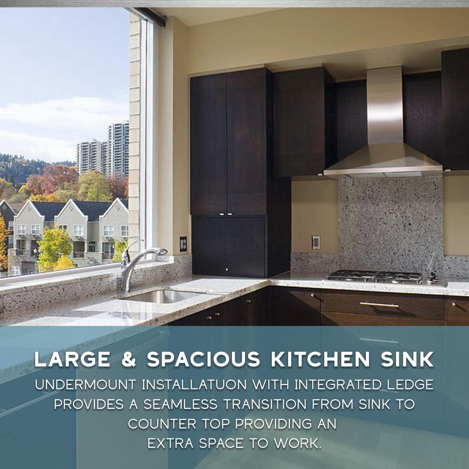 Premium 23-Inch Stainless Steel Undermount Kitchen Sink - 16 Gauge Single Bowl with Sound Dampening Rubber Pads, Includes 1 Strainer Drain & 1 Disposal Drain - Perfect for Modern Kitchens, Restaurants, and Food Prep Areas