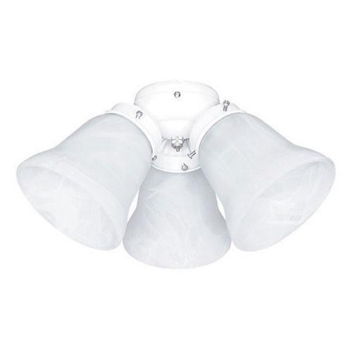 Concord Fans Faux Alabaster 3-Light White Ceiling Fan Light Kit - Elegant Lighting for Bedroom, Living Room & Dining Room