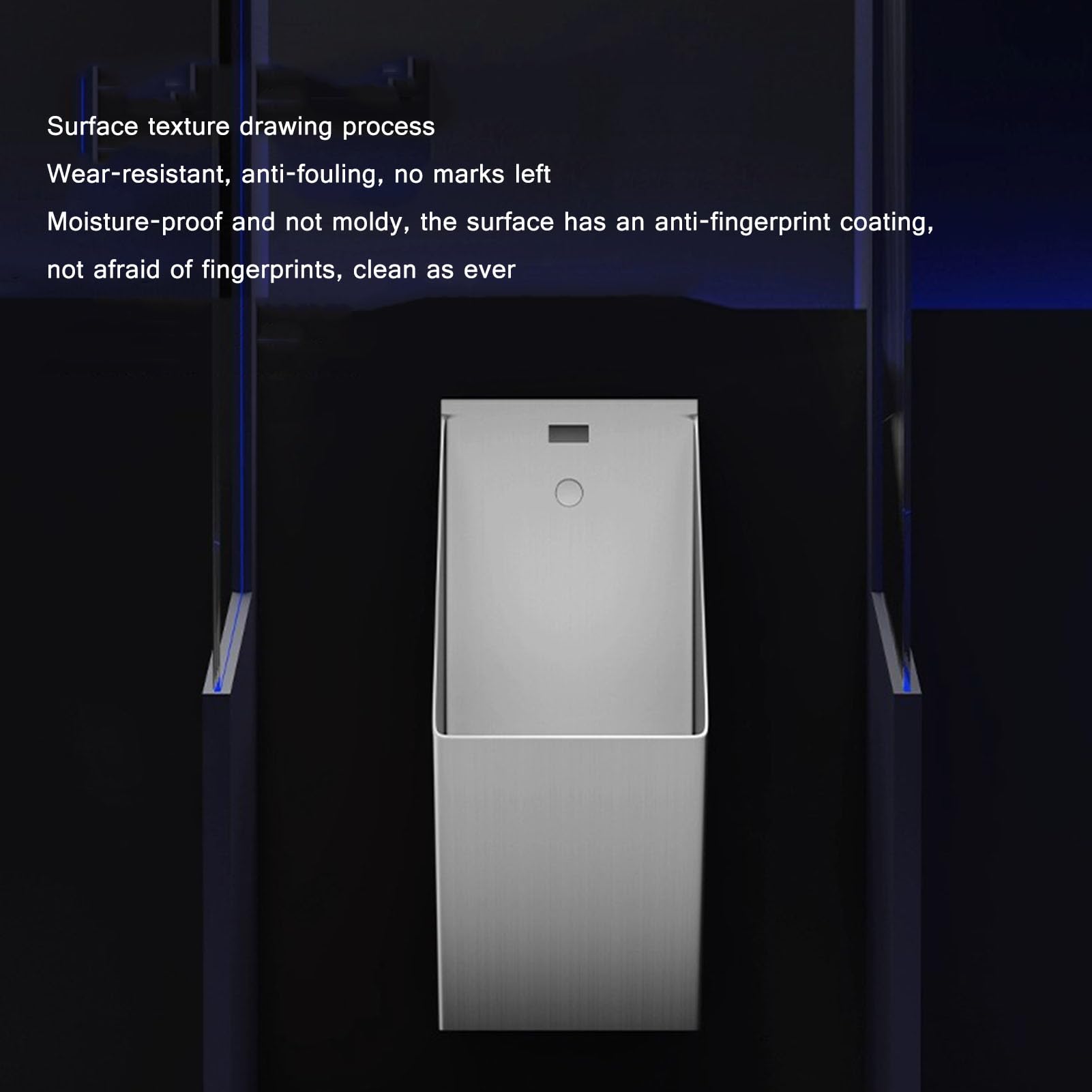 Automatic Sensor Urinal - Stainless Steel Wall-Mounted High-Efficiency Flushing Toilet for Commercial & Public Restrooms - Water Saving, Odor Control & Hands-Free Design - Ideal for Offices, Malls, Airports & High-Traffic Bathrooms