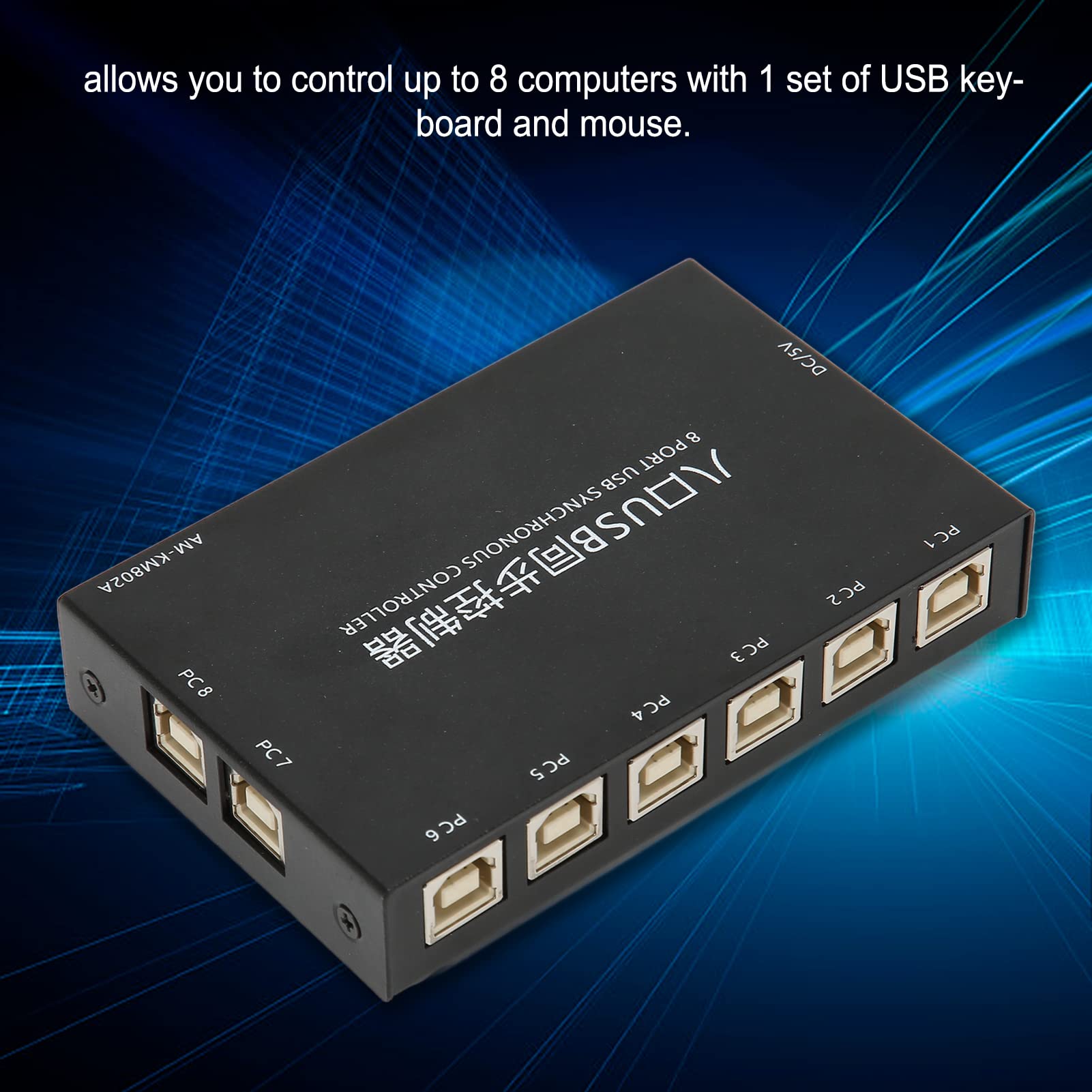 8 Port USB KVM Switch - High Speed Synchronous Control for Multiple Computers | Perfect for Office Workstations, IT Management & Multi-Device Setups