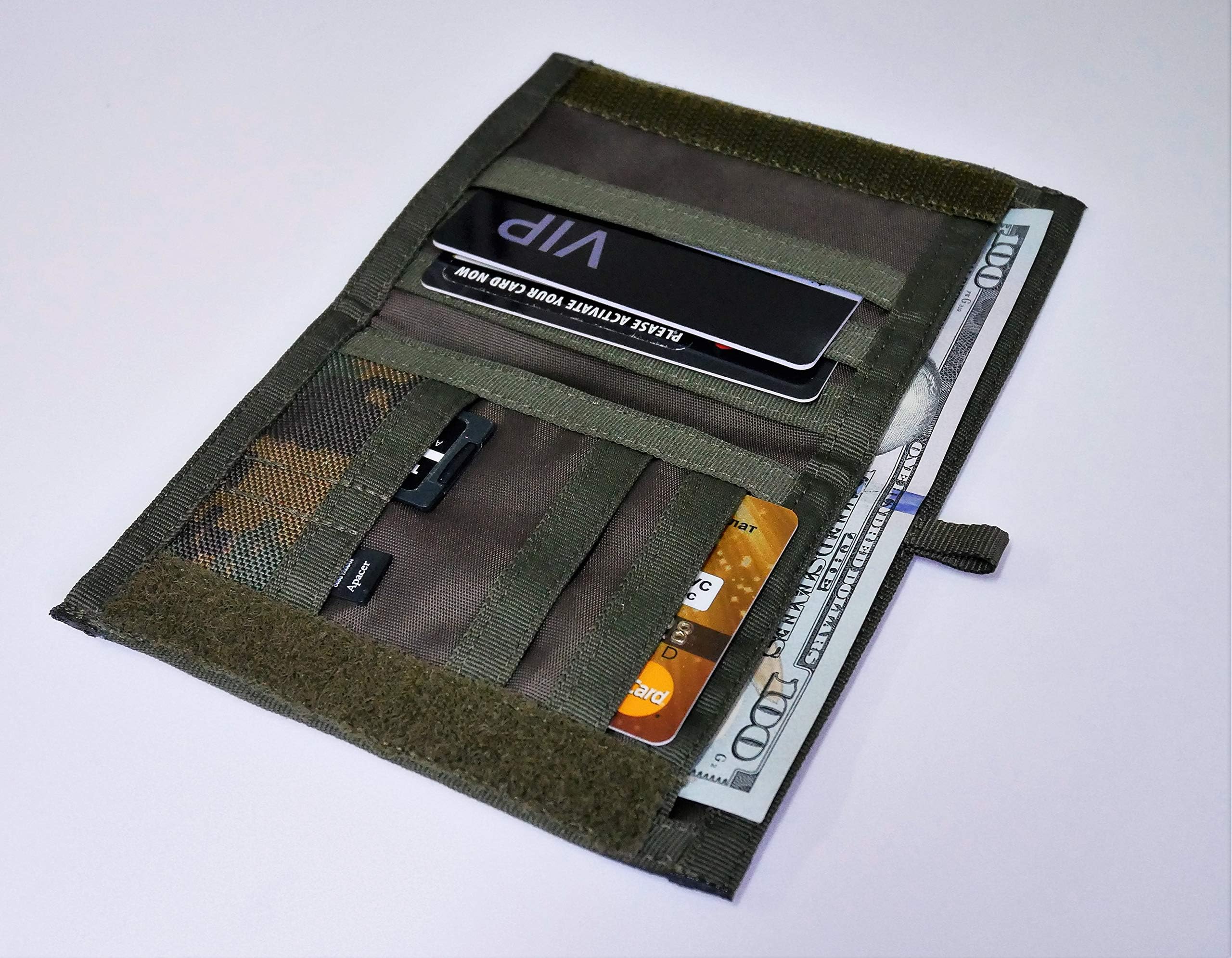 Chameleon Bifold Men's Nylon Wallet - Military Tactical Slim Front Pocket Wallet - Durable Canvas Travel Bi-Fold Wallet for Everyday Carry & Outdoor Adventures