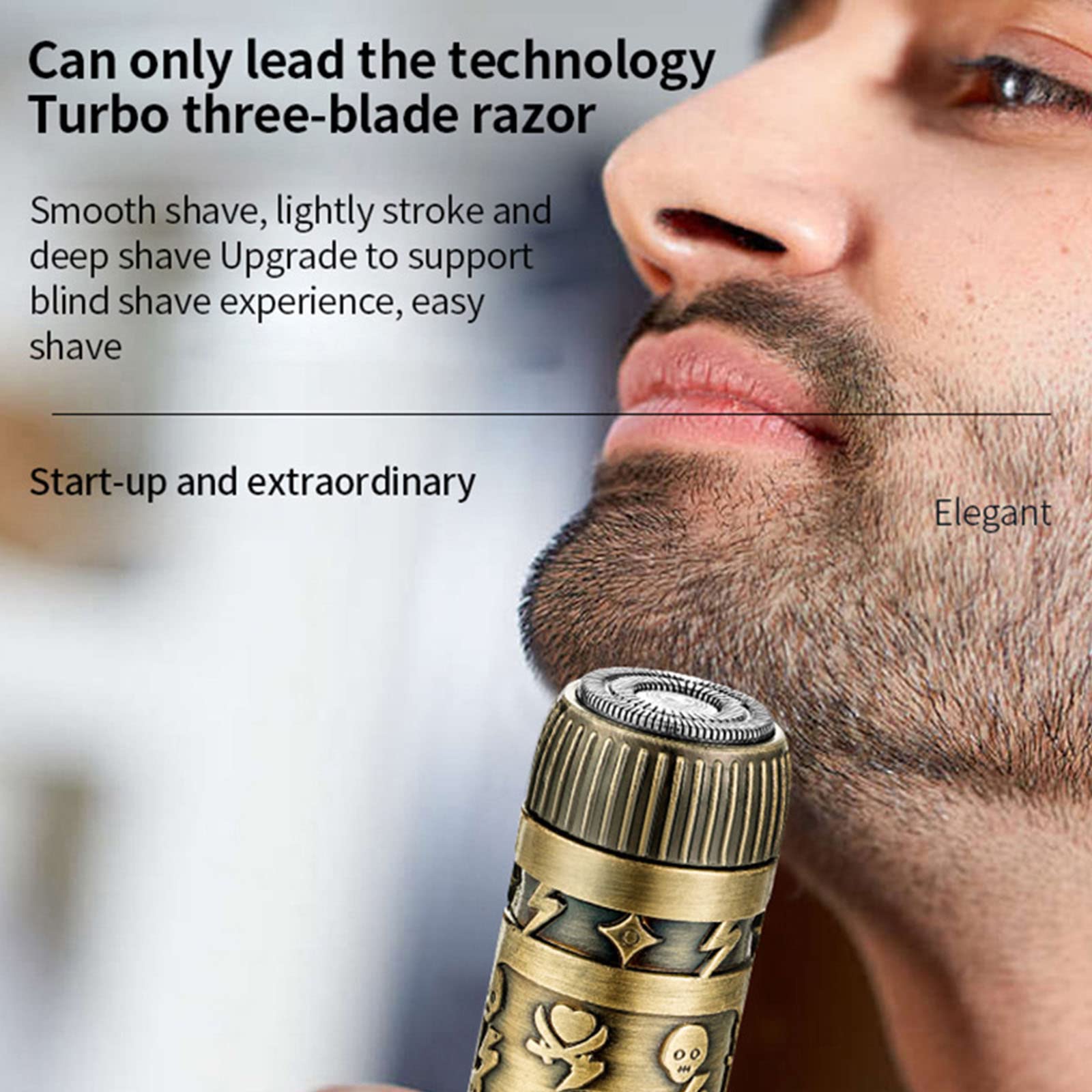 Premium Waterproof Rotary Electric Shaver for Men - Rechargeable Cordless Beard Trimmer with Powerful Motor | Perfect for Travel, Home & Gym Use