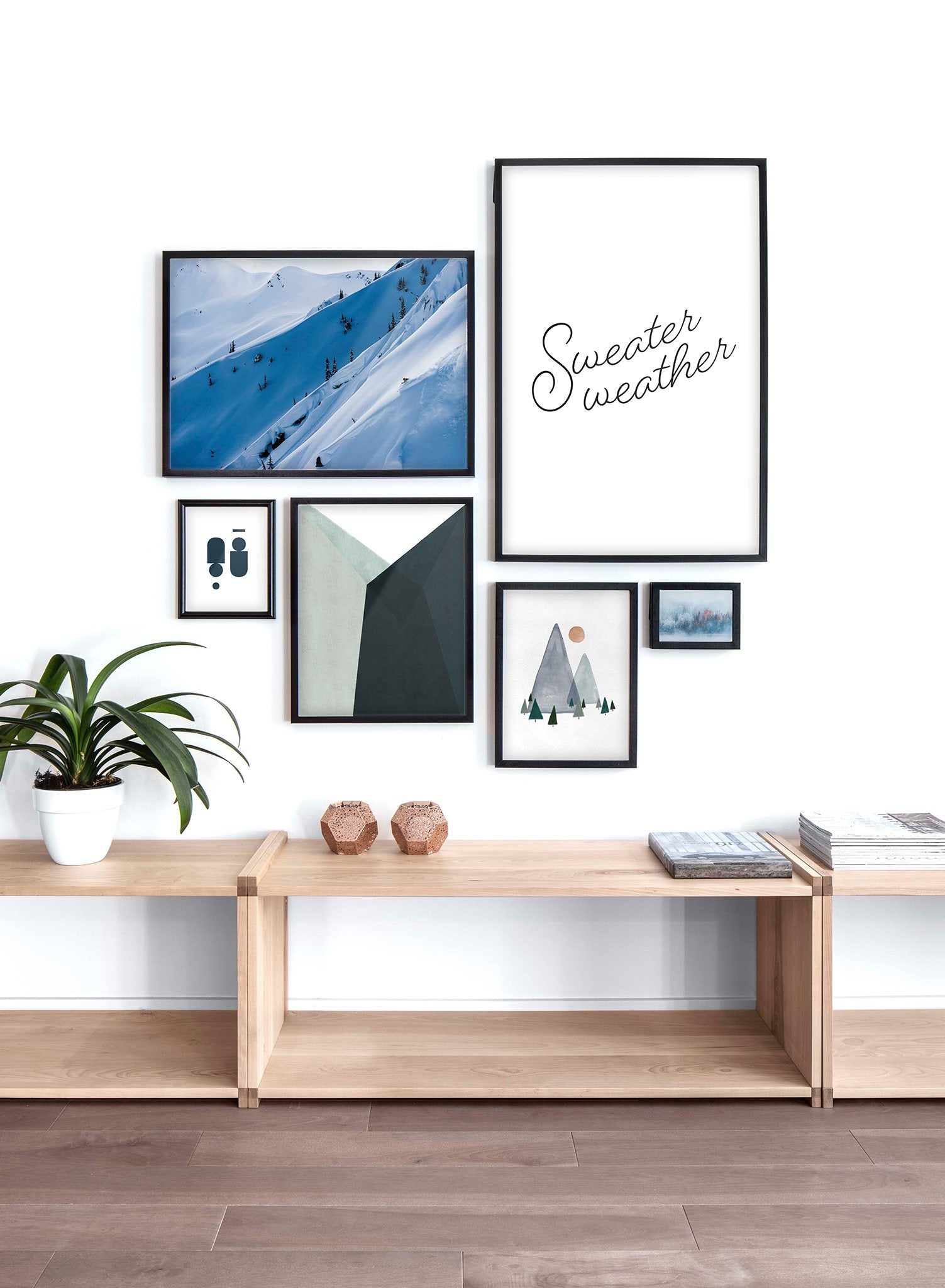 Backcountry Slopes Wall Art Poster - Mountain Landscape Decor for Home, Office & Cabin - Perfect for Skiing & Outdoor Enthusiasts