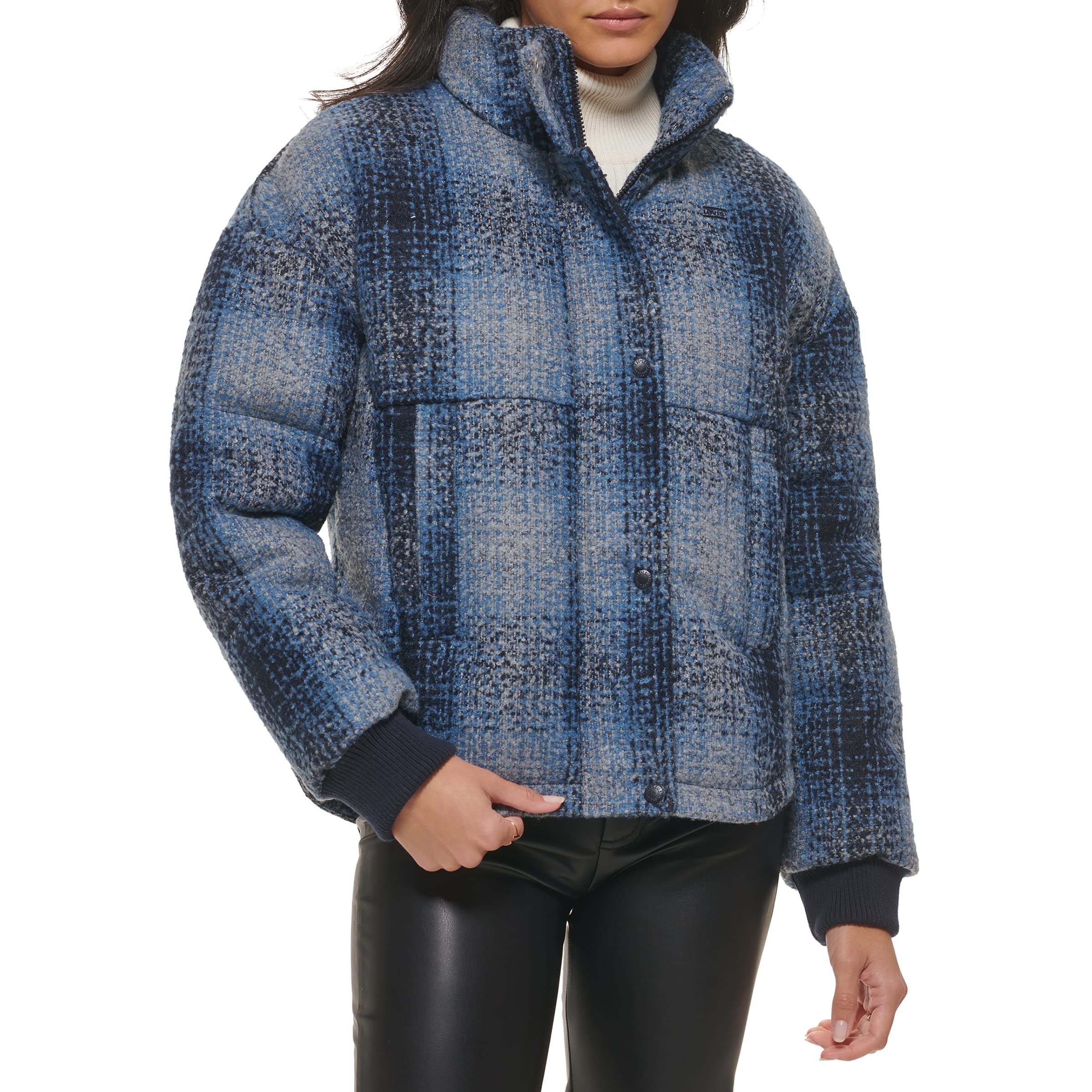 Levi's Women's Cinch Waist Puffer Jacket - Warm Winter Coat with Adjustable Belt, Lightweight Quilted Down Jacket for Outdoor Activities & Casual Wear