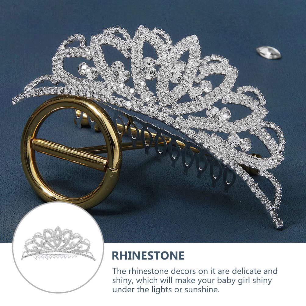 FOMIYES Princess Tiara for Girls - Kids Wedding Bridal Hair Jewelry Headpiece with Pearls & Rhinestones | Perfect for Birthday Parties, Pageants, Dress-Up & Special Occasions