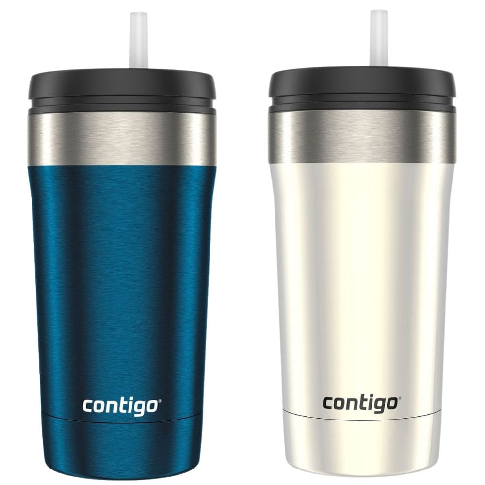 Contigo Uptown 16oz Stainless Steel Tumbler with Dual Sip Lid - Insulated Travel Mug for Hot & Cold Drinks - Perfect for Office, Gym, Hiking and Commuting
