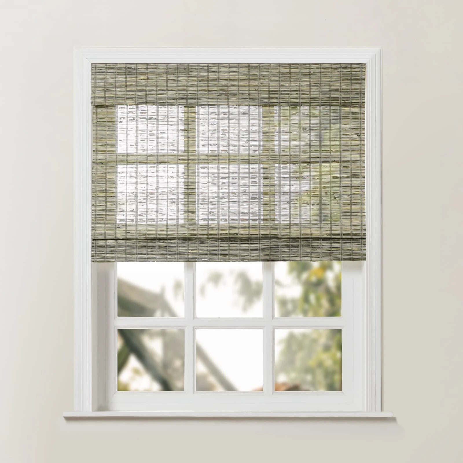 Rae Natural Ramie Jute Woven Wood Window Shades - Series D | Eco-Friendly Bamboo Blinds for Living Room, Bedroom & Office Privacy
