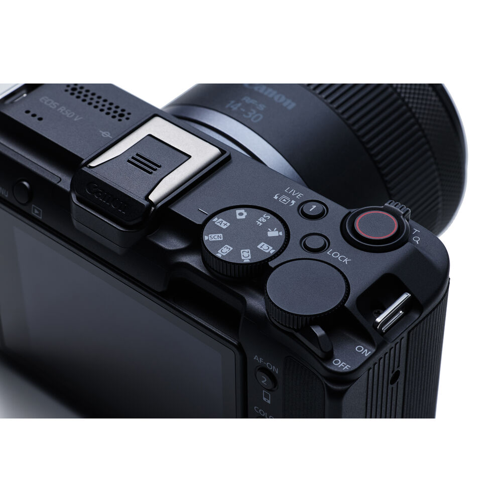 Canon EOS R50 V Mirrorless Camera with RF-S 14-30mm f/4.5-6.3 IS STM Power Zoom Lens Kit - Perfect for Travel, Vlogging & Content Creation