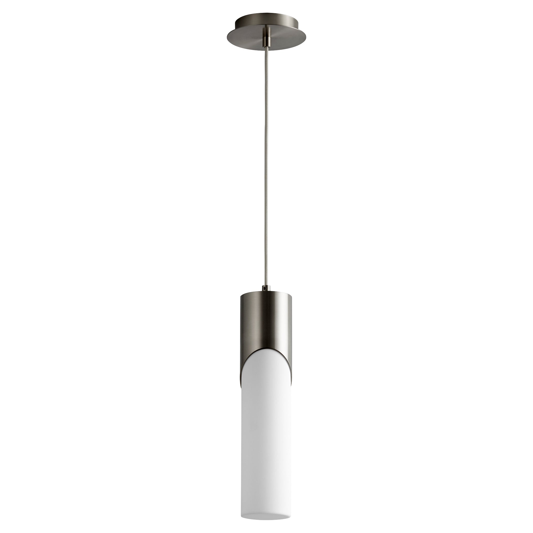Oxygen Ellipse 3 678 224 Pendant Light Fixture - Satin Nickel Finish - Modern Ceiling Light for Living Room, Bedroom & Dining Room