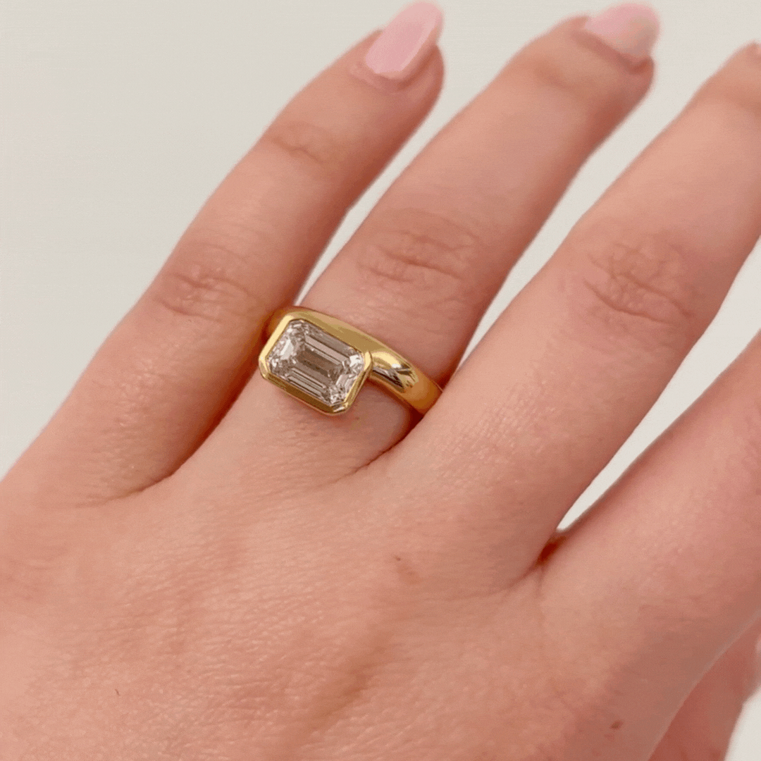 Emerald Cut Diamond Engagement Ring for Women - 14K White Gold Wedding Band with Side Stones, Perfect for Proposals, Anniversaries & Bridal Jewelry Gifts