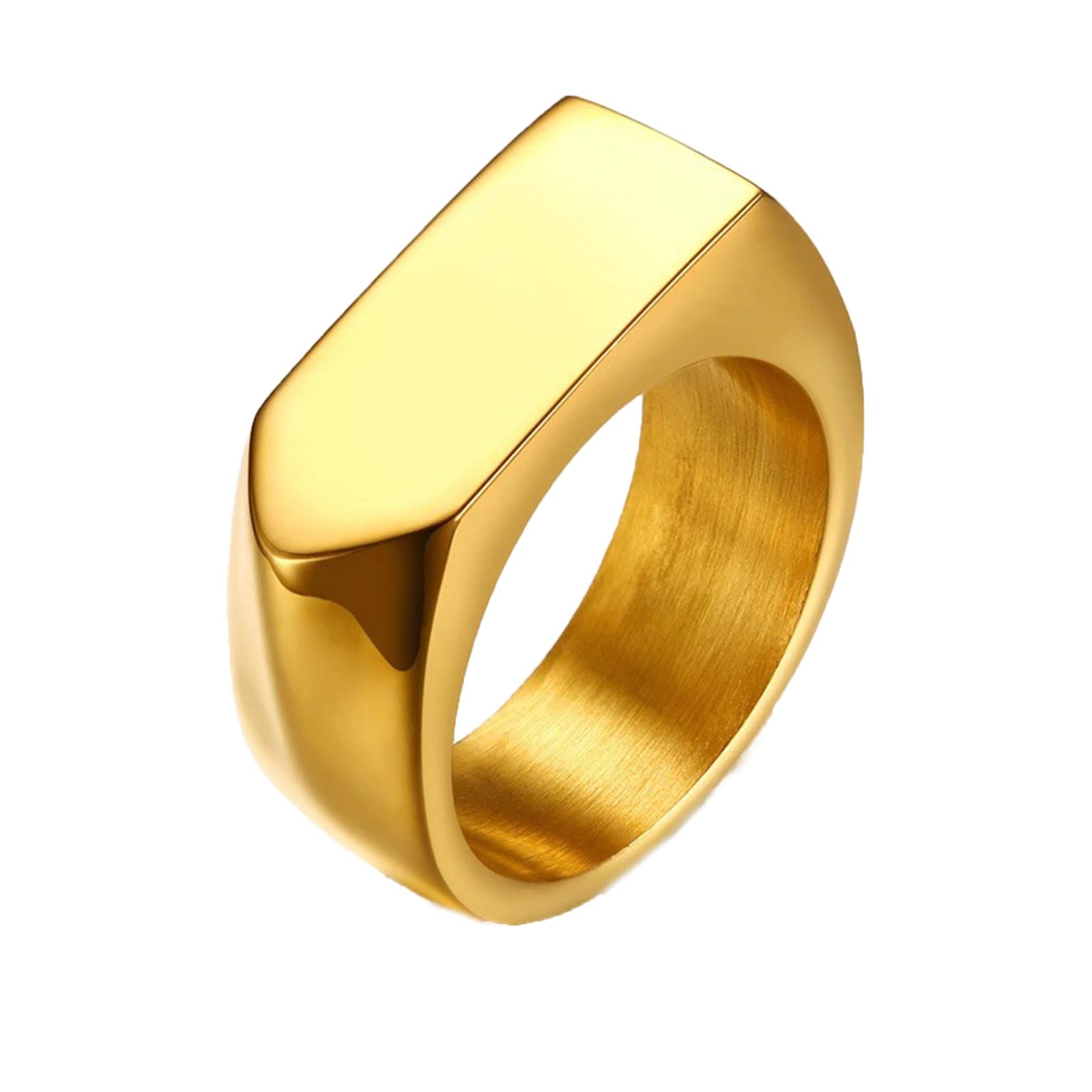 316L Stainless Steel Men's Wedding Rings - Arrow Signet Ring for Groom, Father, Husband - Size 7-12 - Perfect for Proposals & Anniversaries