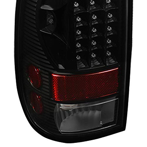 AKKON Black LED Tail Lights & Brake Lamps for 97-03 Ford F150 & 99-07 F250 F350 F450 F550 Super Duty Pickup Truck - Styleside Model - Enhanced Visibility & Safety for Night Driving & Off-Road Adventures
