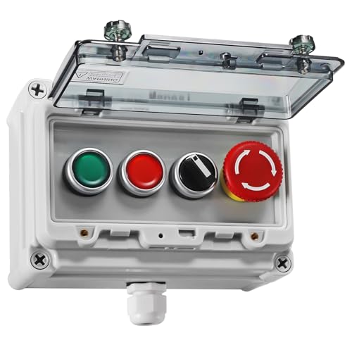 Single, row four-hole button box